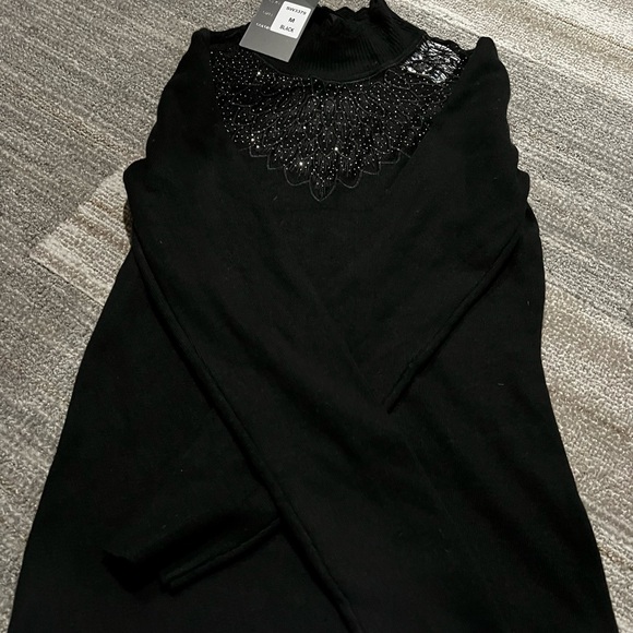 Black embellished sweater - Picture 2 of 4